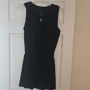 Catalina Black Zip-Up Cover Up
